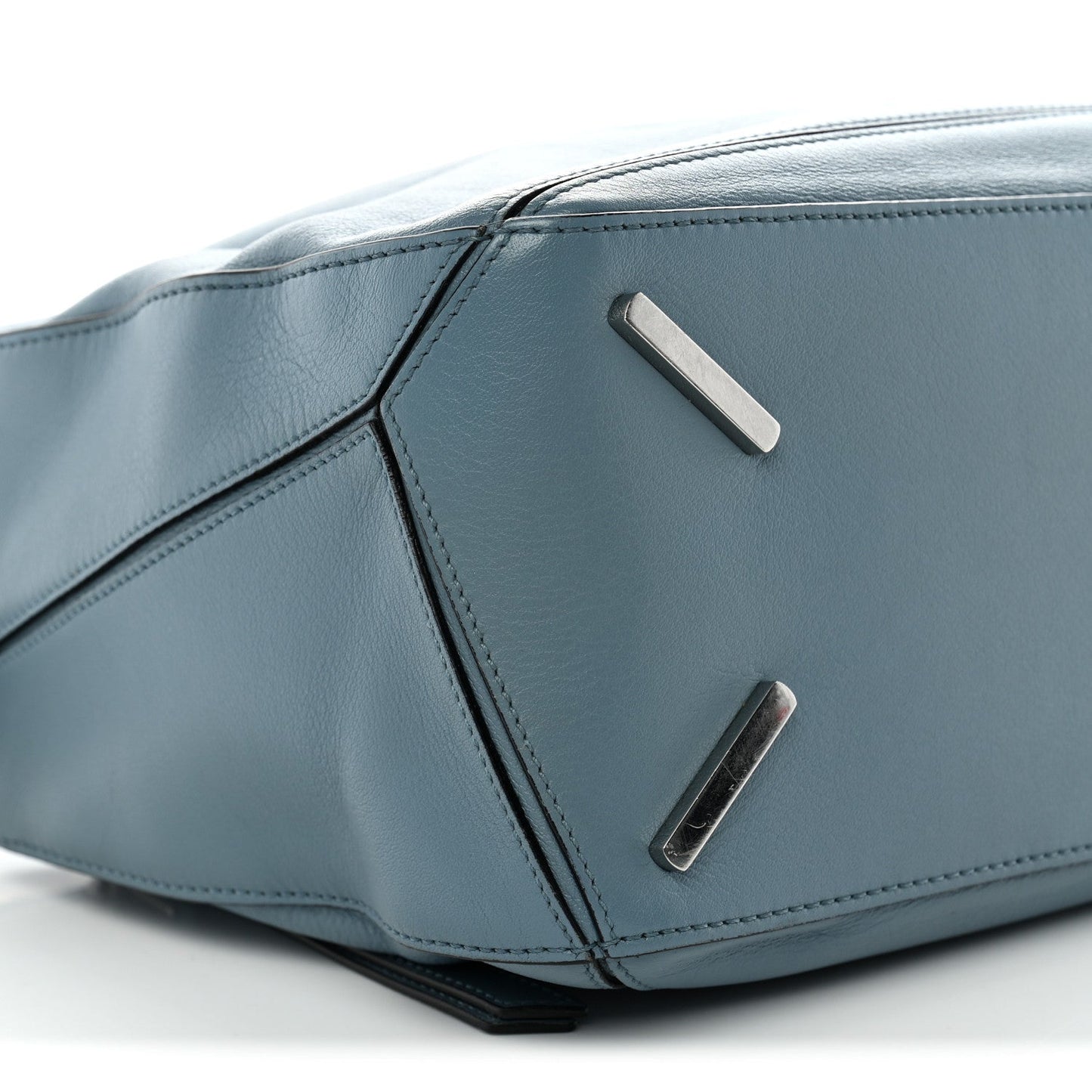 Calfskin Medium Puzzle Bag Stone Blue