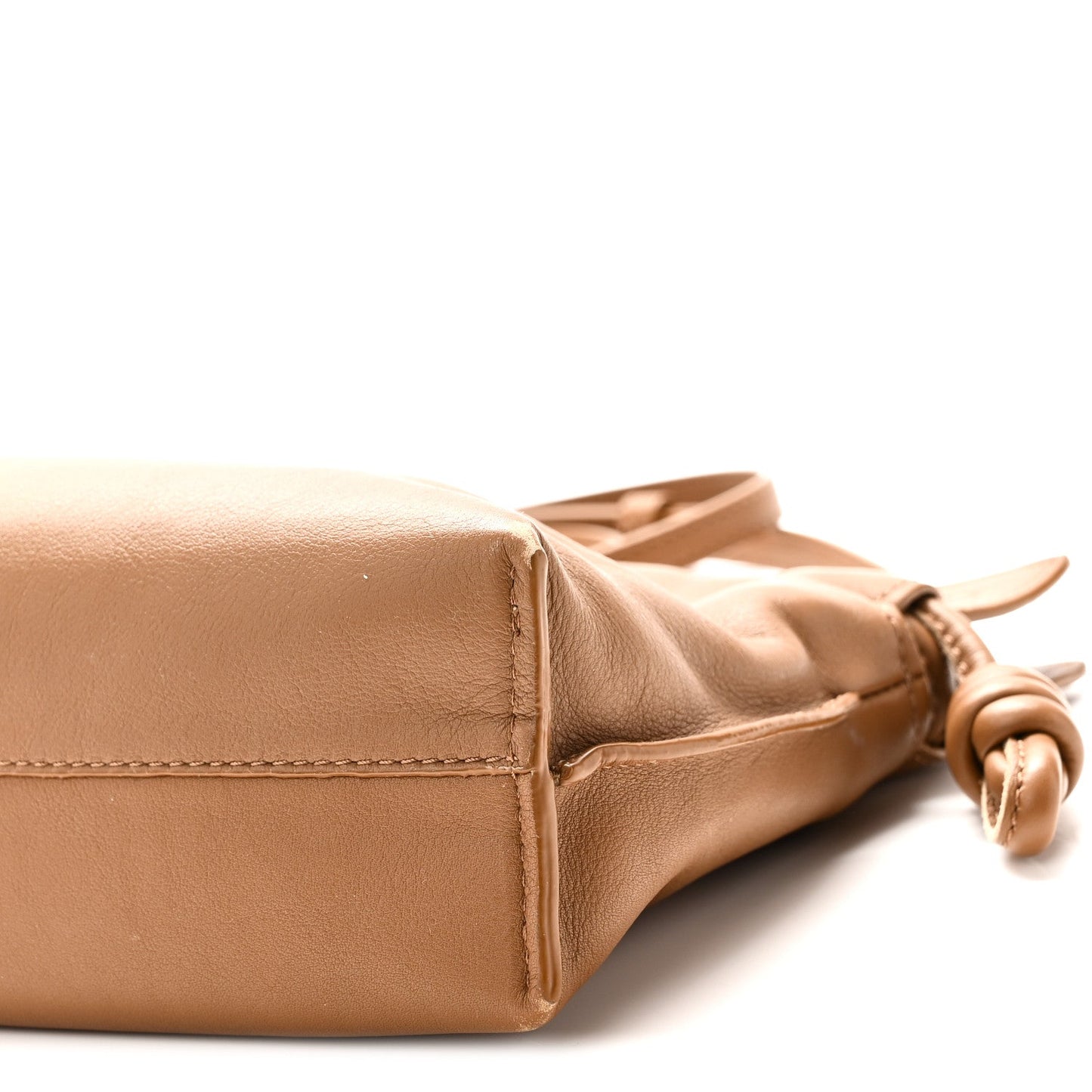Calfskin Mini Flamenco Knot Clutch Warm Desert