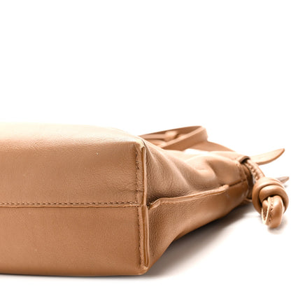 Calfskin Mini Flamenco Knot Clutch Warm Desert