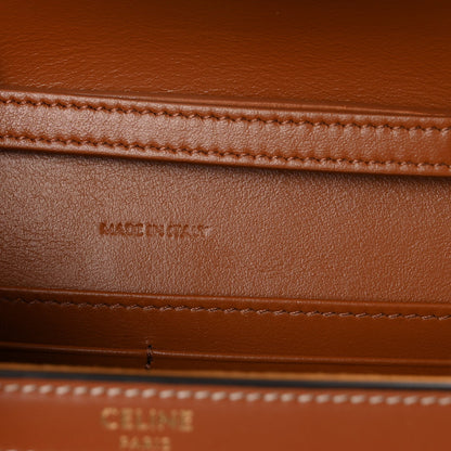 Triomphe Canvas Calfskin Margo Wallet on Chain Tan