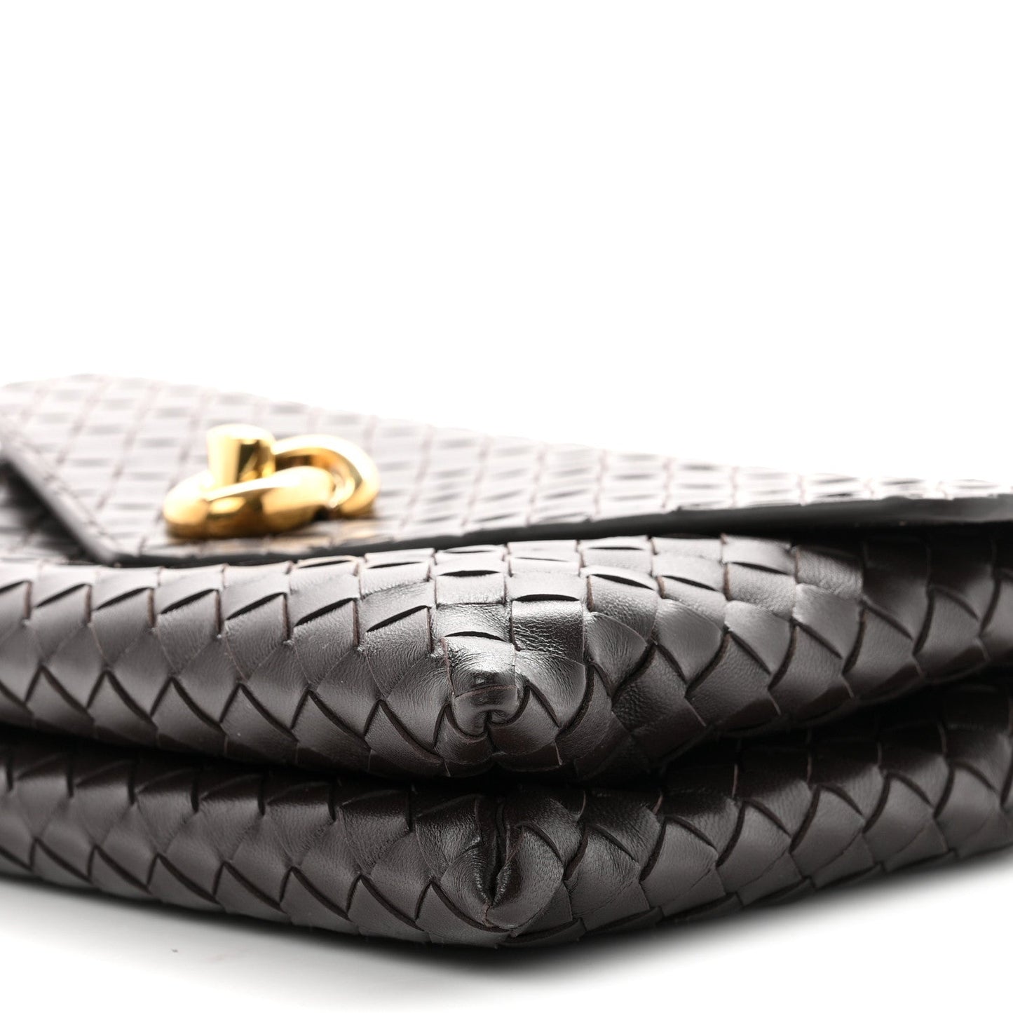 Nappa Intrecciato Knot Lock Top Handle Crossbody Bag Fondant
