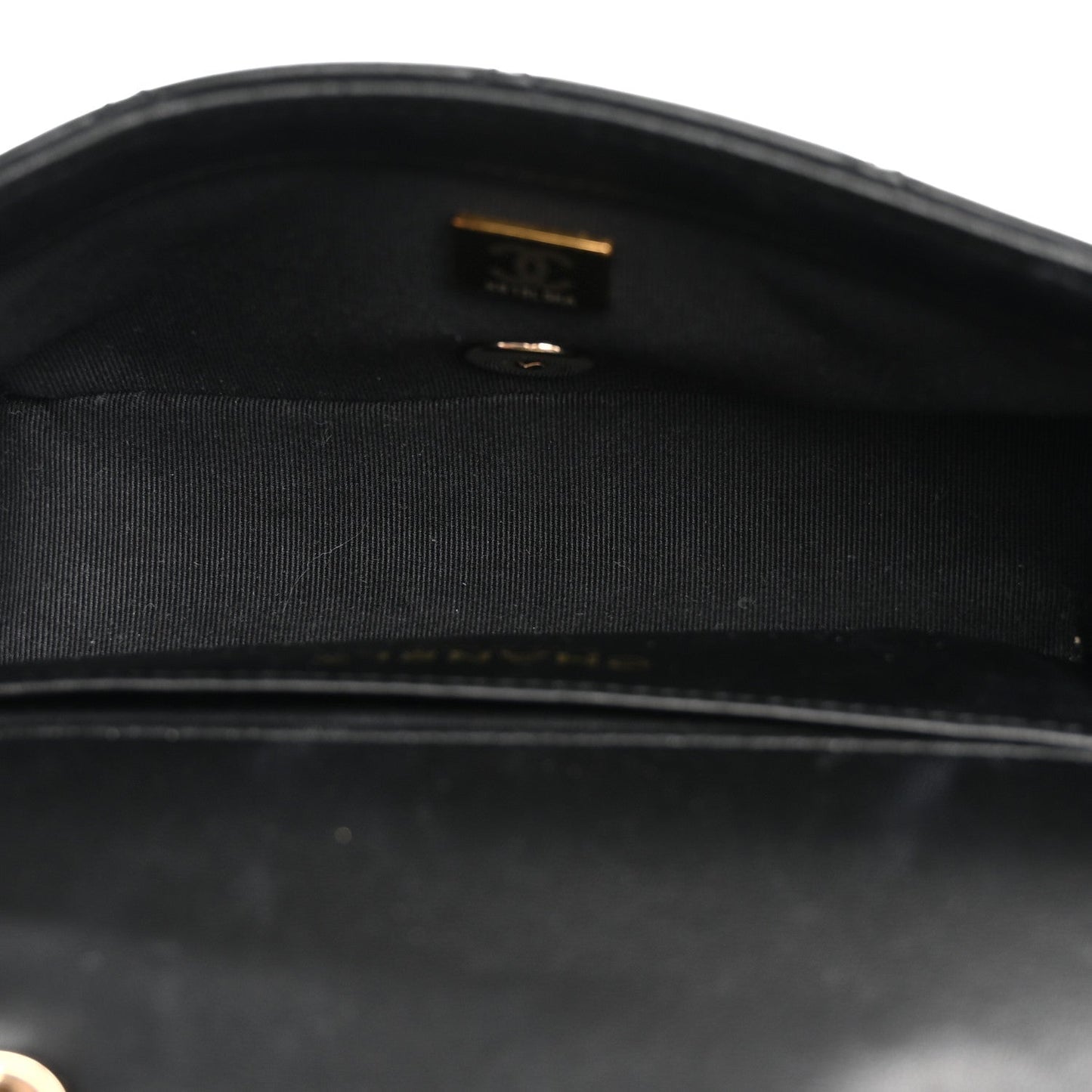 Lambskin Quilted Small Whipstitch Flap Bag Black