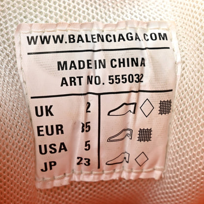 Rubber Mesh Fabric Monocolor Recycled Sole Womens Track Sneakers 35 White Orange