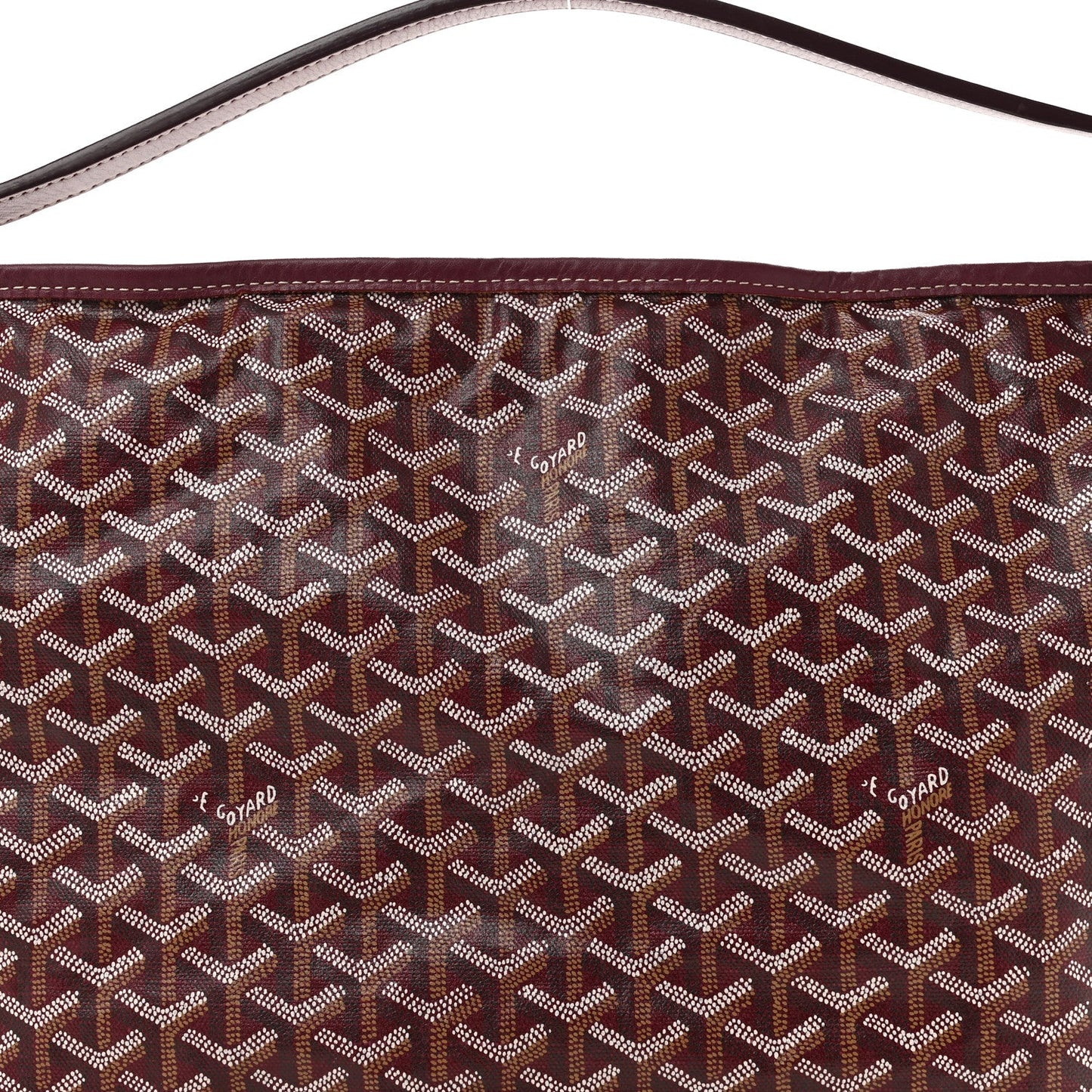 Goyardine Fidji Zip Hobo Burgundy