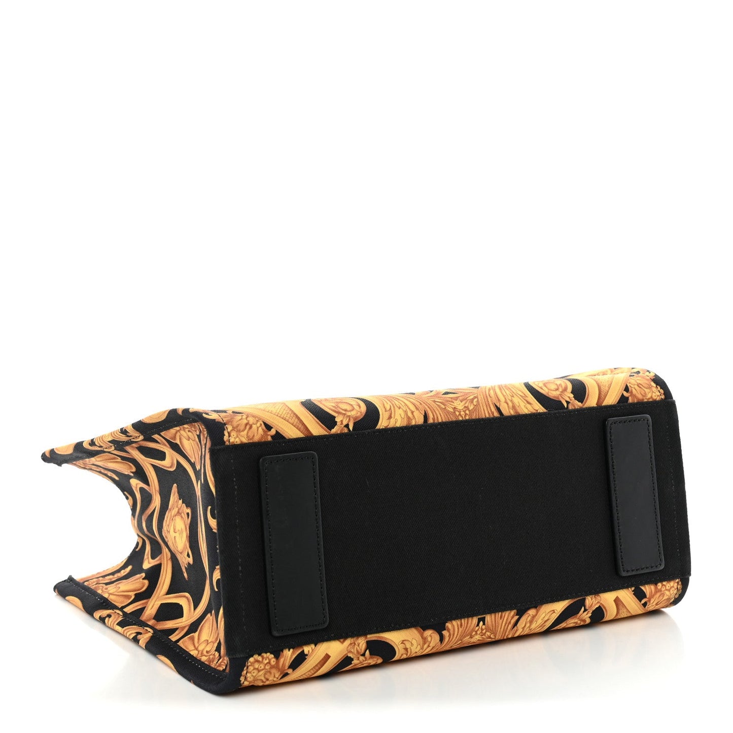 Canvas Baroque Print Medusa Small Tote Black