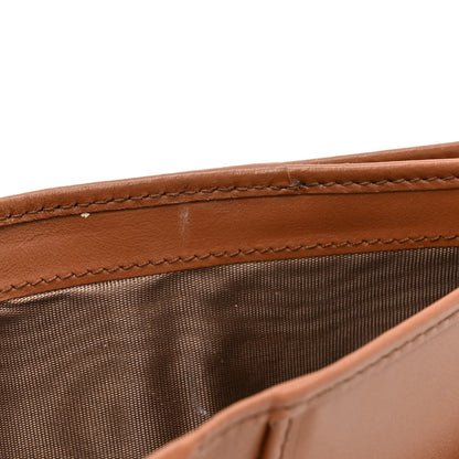 Calfskin Small Triangle Wallet Cognac