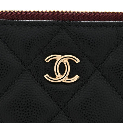 Caviar Quilted Medium Cosmetic Case Black