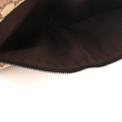 GG Monogram Double Pocket Belt Bag Dark Brown