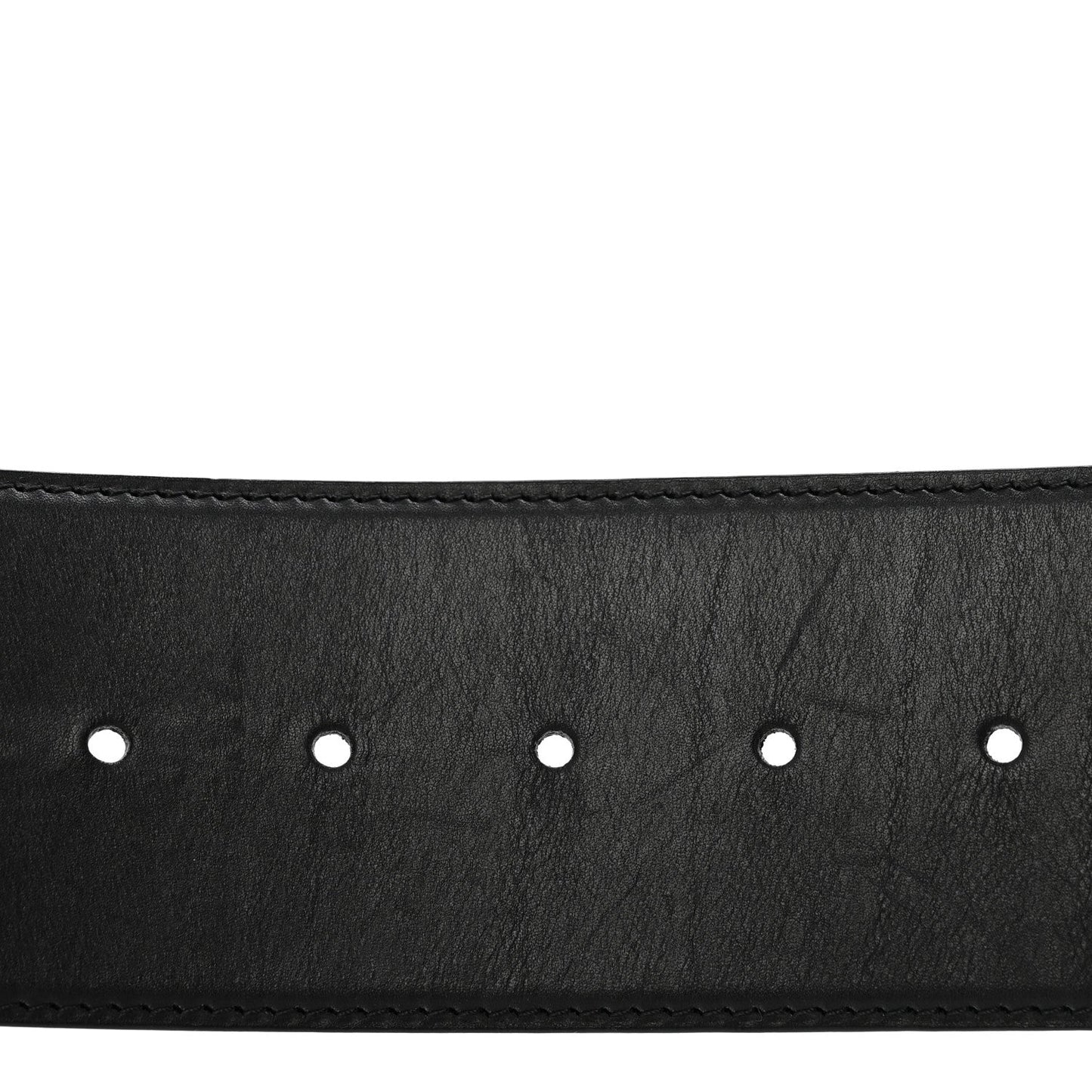 Calfskin LV Initiales Clous Belt 75 30 Black Gold