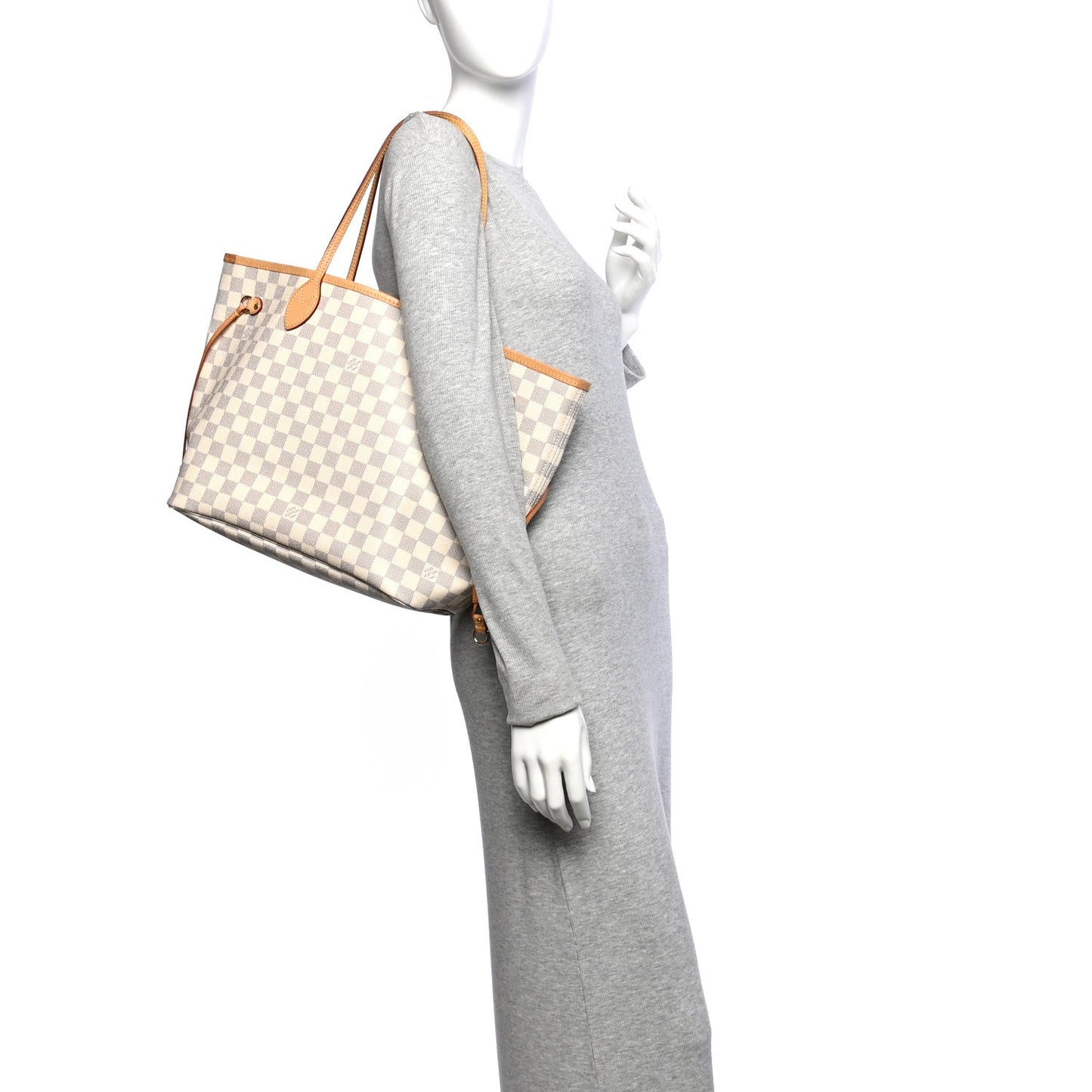 Damier Azur Neo Neverfull MM Rose Ballerine