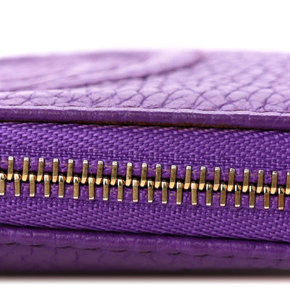 Pebbled Calfskin Soho Key Case Purple