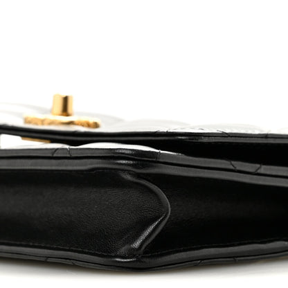 Lambskin Quilted Logo WOC Wallet On Chain Black