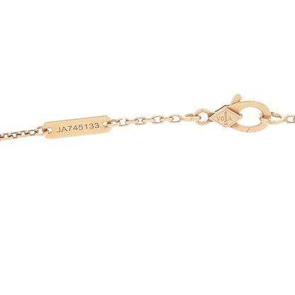 18K Yellow Gold Black Onyx Vintage Alhambra Pendant Necklace