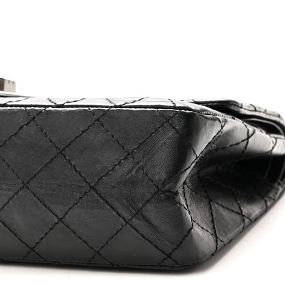 Aged Calfskin Quilted 2.55 Reissue 225 Flap So Black