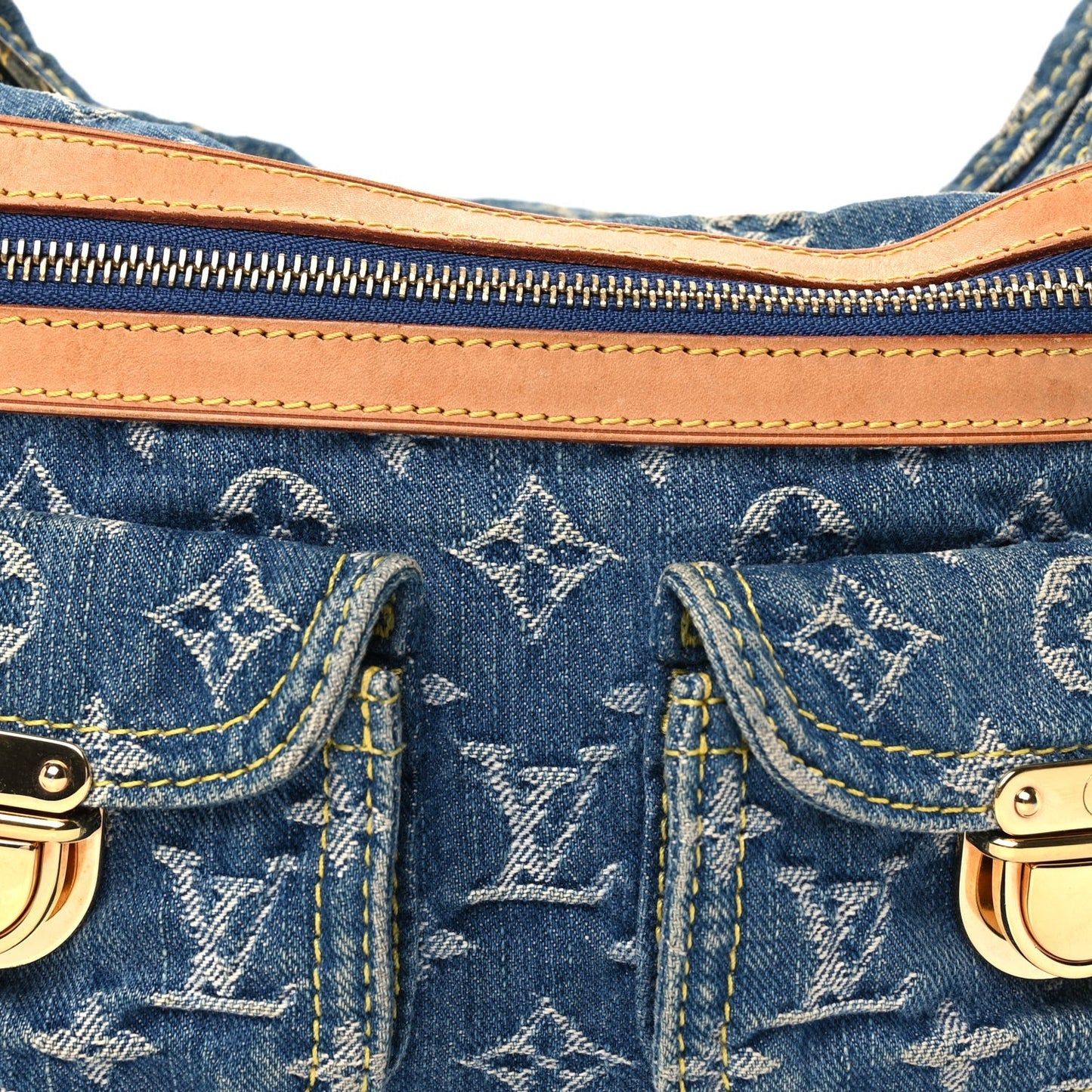 Monogram Denim Baggy PM Blue