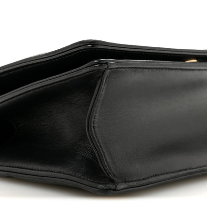 Calfskin Small Diorama Flap Bag Black
