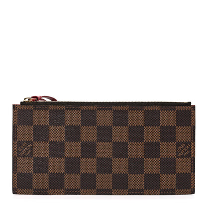 Damier Ebene Felicie Chain Wallet Zippered Insert