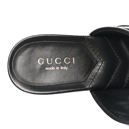 Nappa Charlotte Double G Marmont Thong Pumps 35 Black 35 Mystic White