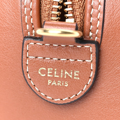 Smooth Calfskin Triomphe Small Boston Bag Tan