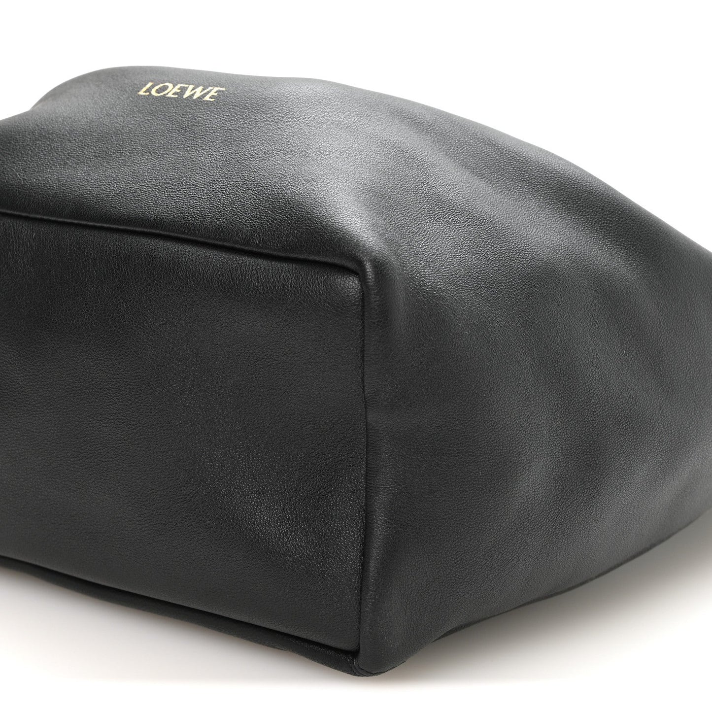 Buttery Nappa Lambskin Mini Squeeze Bag Black