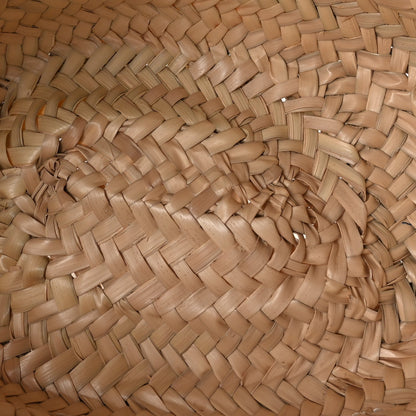 Raffia Mini Basket Tote Bag Natural White