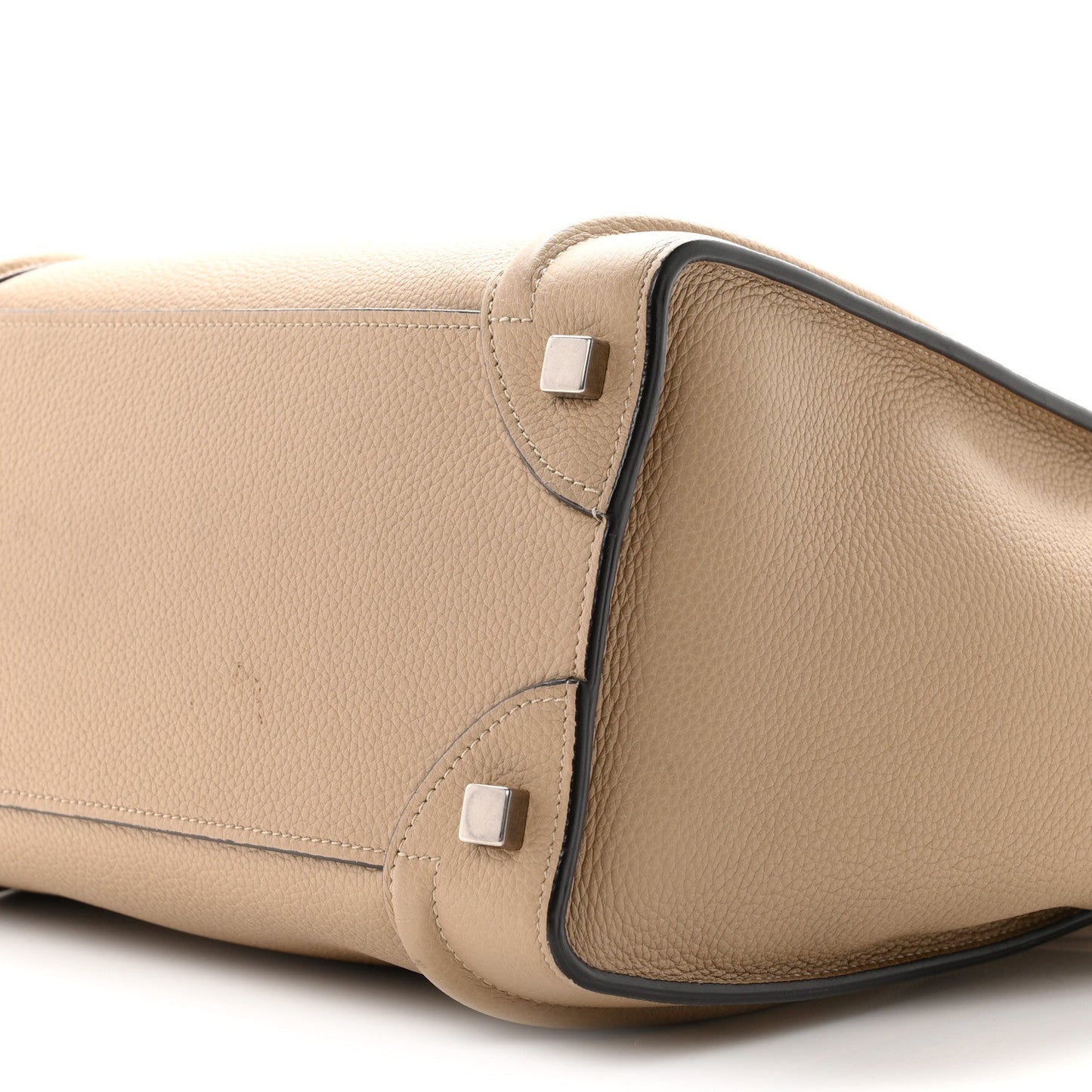 Drummed Calfskin Micro Luggage Dune