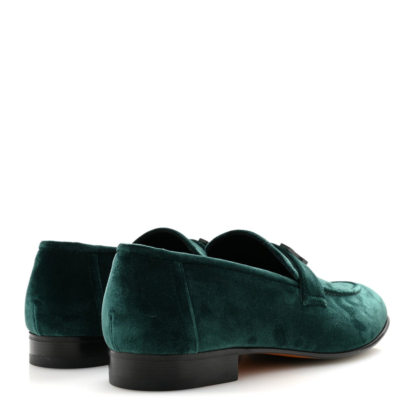 Velvet Mens Paris Loafers 43.5 Vert Fonce