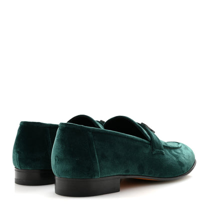 Velvet Mens Paris Loafers 43.5 Vert Fonce