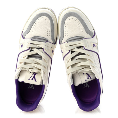 Calfskin Womens LV Trainer Sneakers 39 Purple