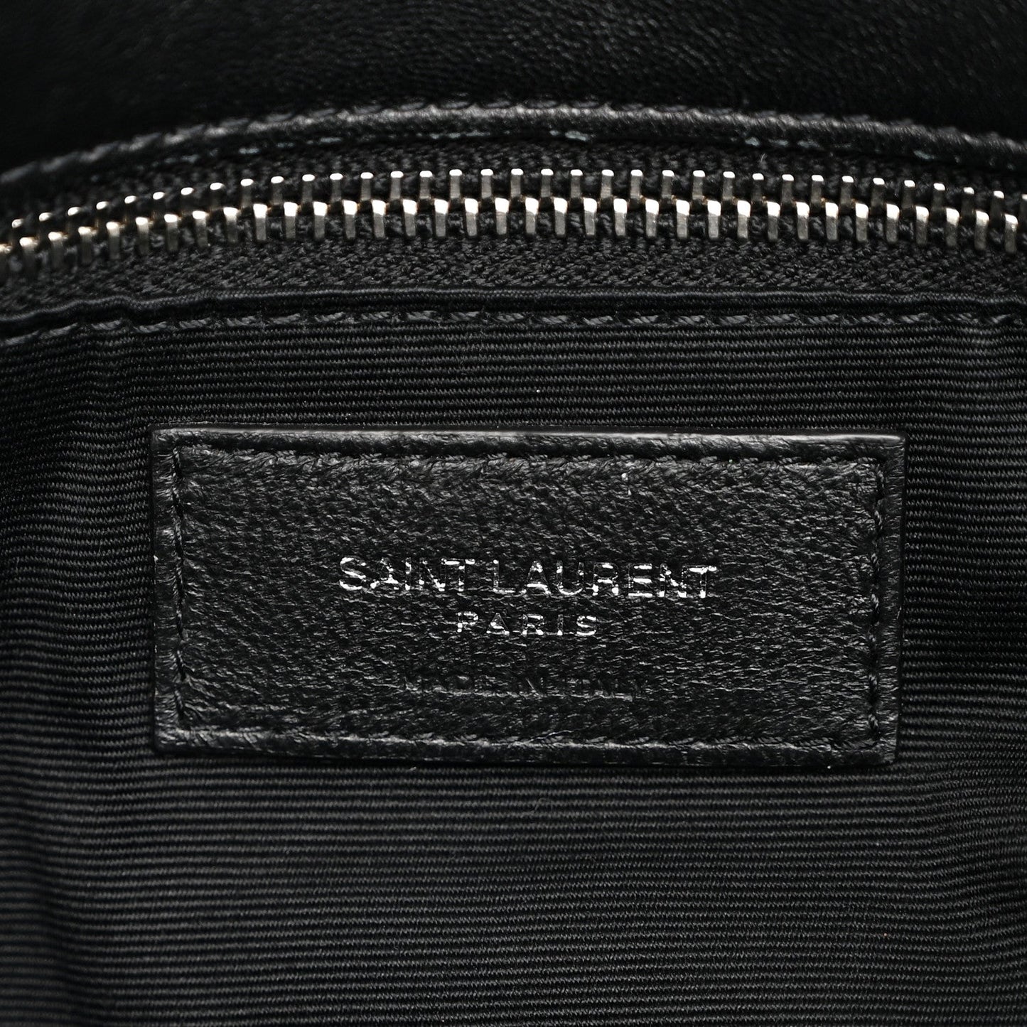 Lambskin Quilted Medium Loulou Puffer Monogram Chain Satchel Black