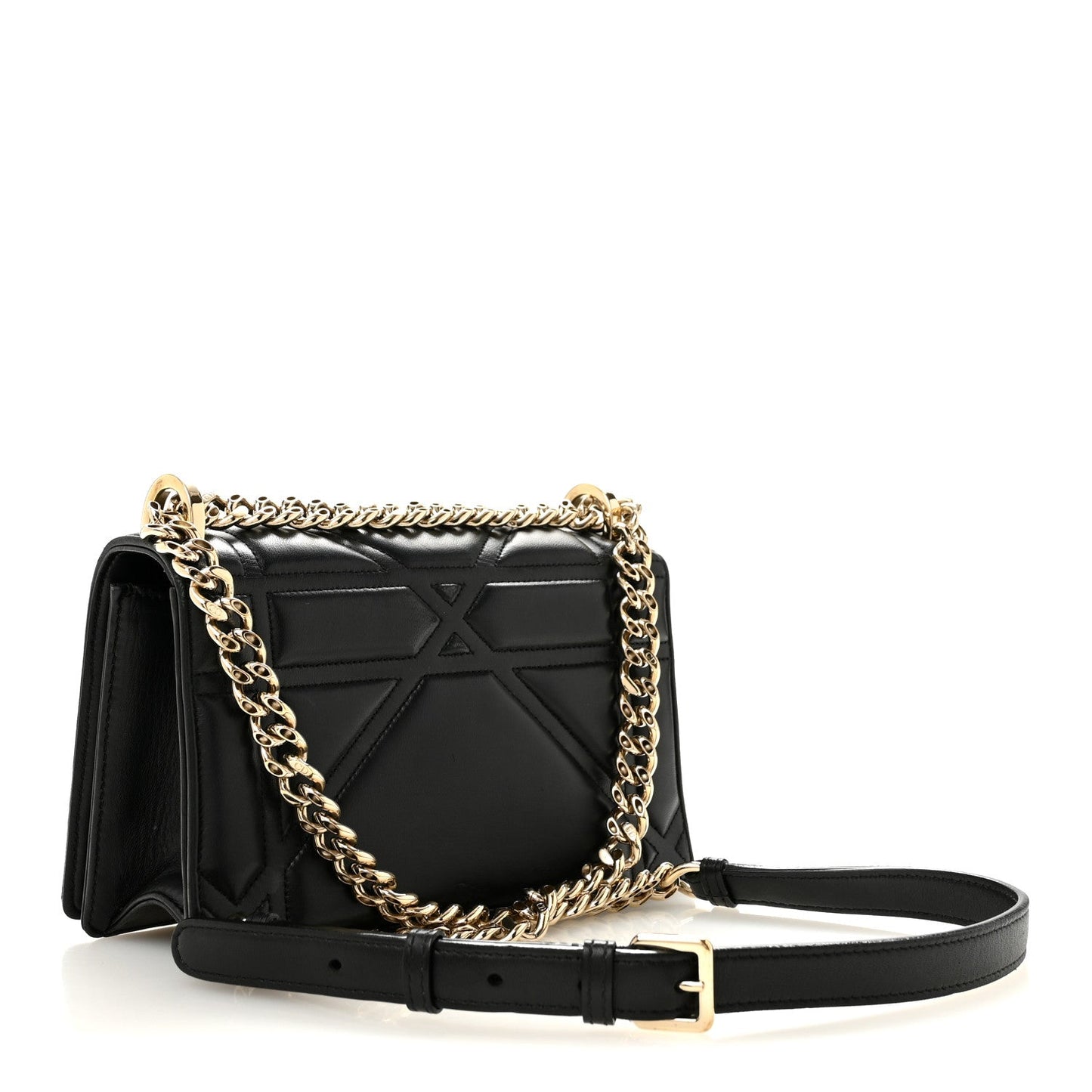 Calfskin Small Diorama Flap Bag Black