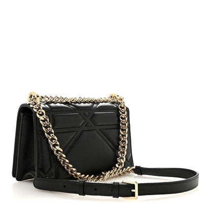 Calfskin Small Diorama Flap Bag Black