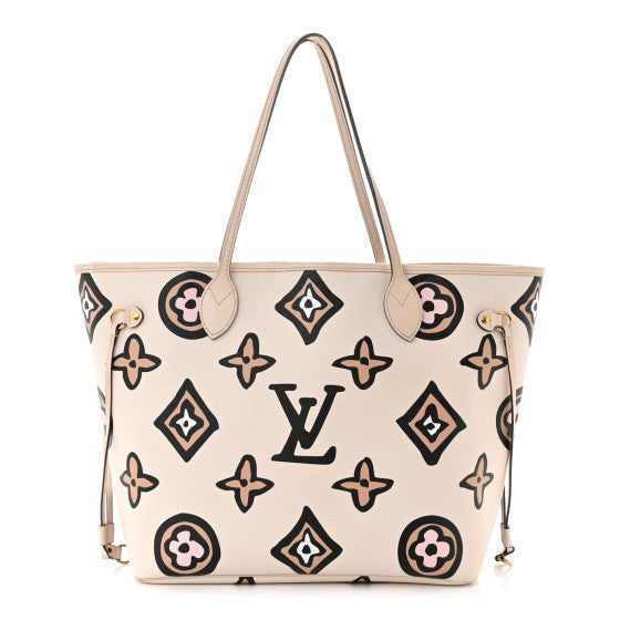 Monogram Giant Wild at Heart Neverfull MM  Creme
