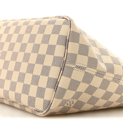 Damier Azur Neo Neverfull MM Rose Ballerine