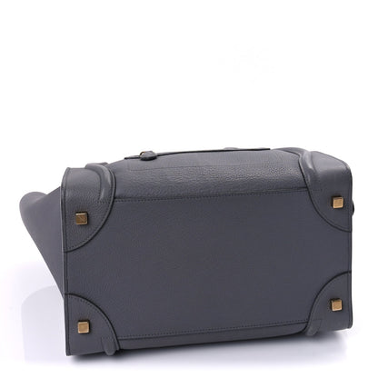 Drummed Calfskin Mini Luggage  Kohl