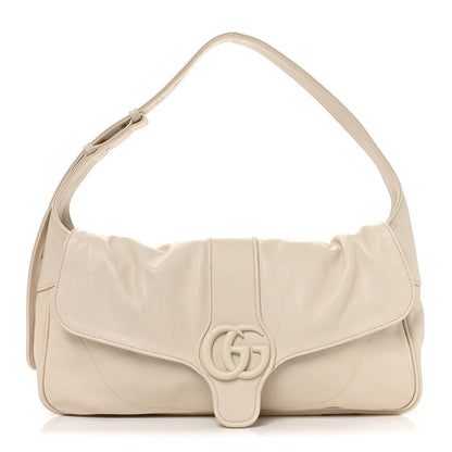Goatskin Small GG Monochrome Aphrodite Shoulder Bag Mystic White