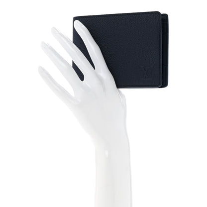 Grained Calfskin Multiple Wallet Navy