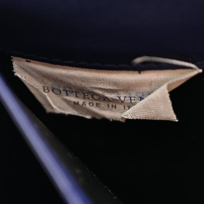 Nappa Intrecciato Flat Zip Pouch Navy