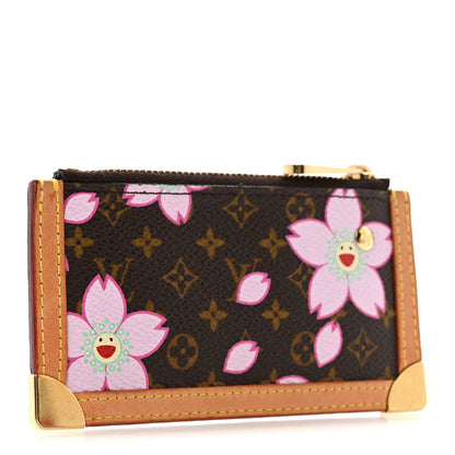 Monogram Cherry Blossom Key Pouch Brown