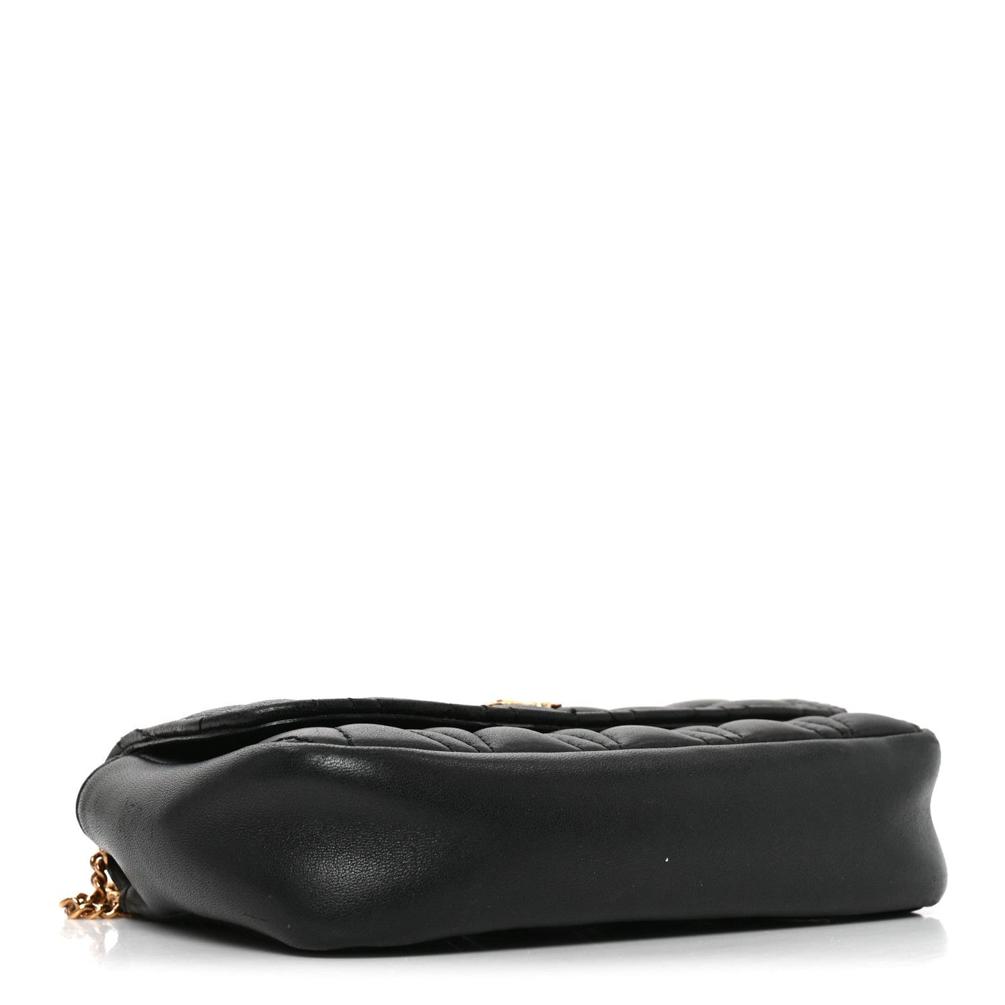 Nappa Quilted Virtus Evening Bag Black