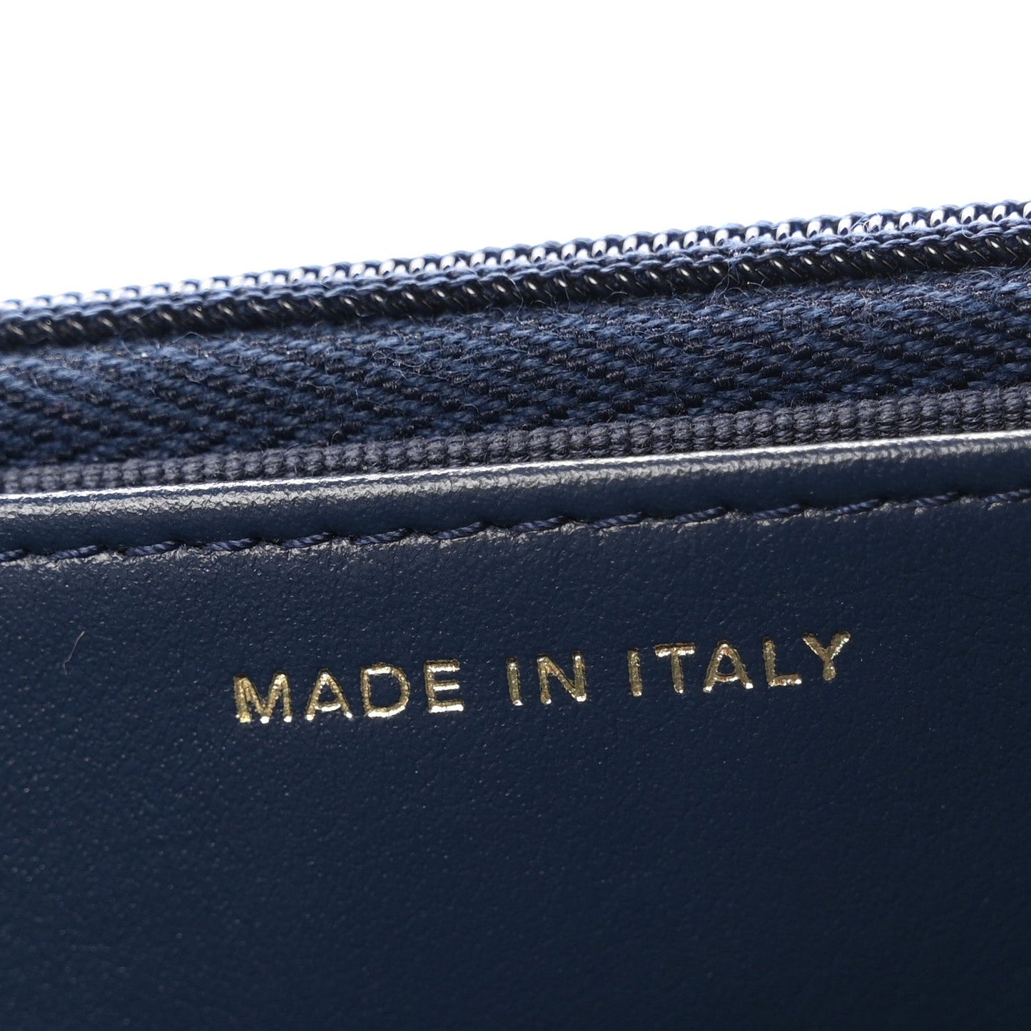 Denim Printed Wallet On Chain WOC Dark Blue