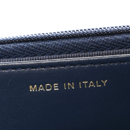 Denim Printed Wallet On Chain WOC Dark Blue