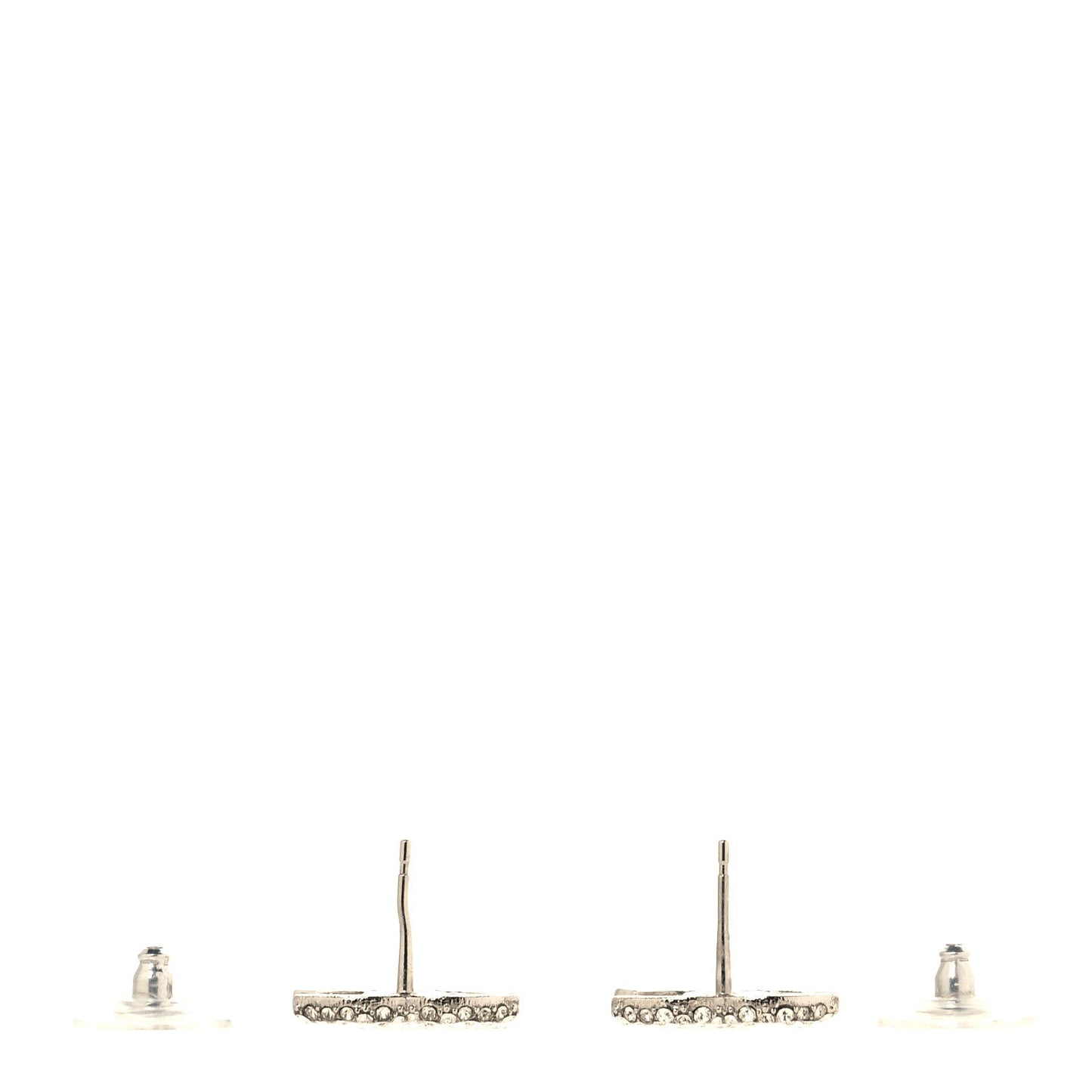 Crystal CC Earrings Silver