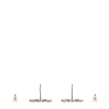 Crystal CC Earrings Silver