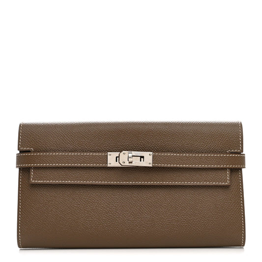 Epsom Kelly Longue Wallet Etoupe