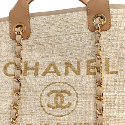Canvas Medium Deauville Tote Light Beige