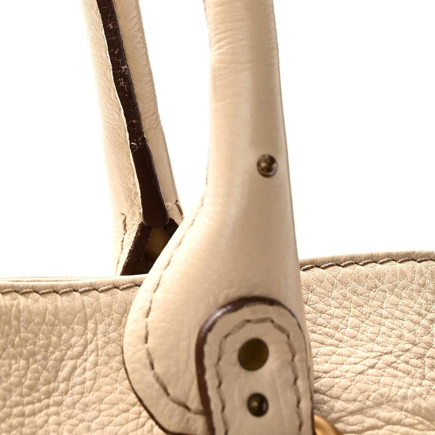 Grained Calfskin Paddington Shopping Tote Beige