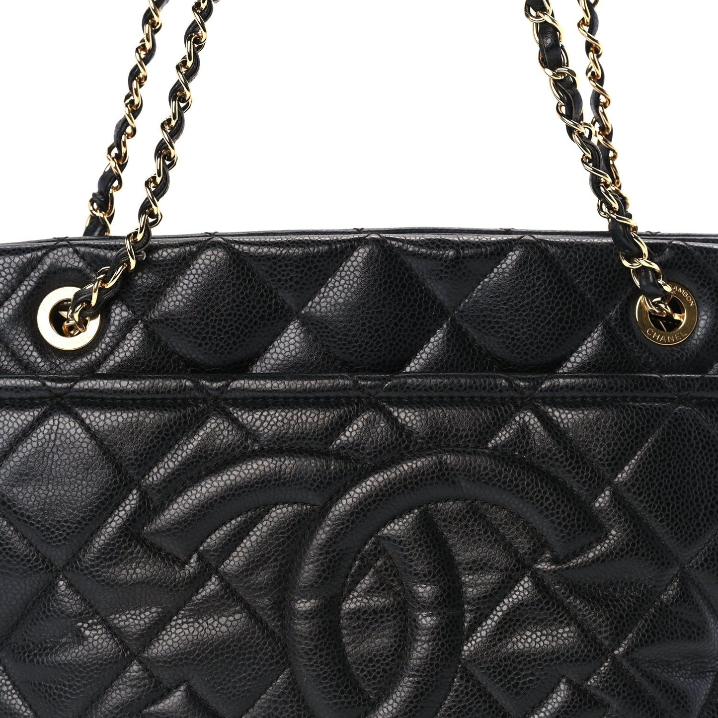 Caviar Quilted Timeless CC Soft Tote Black