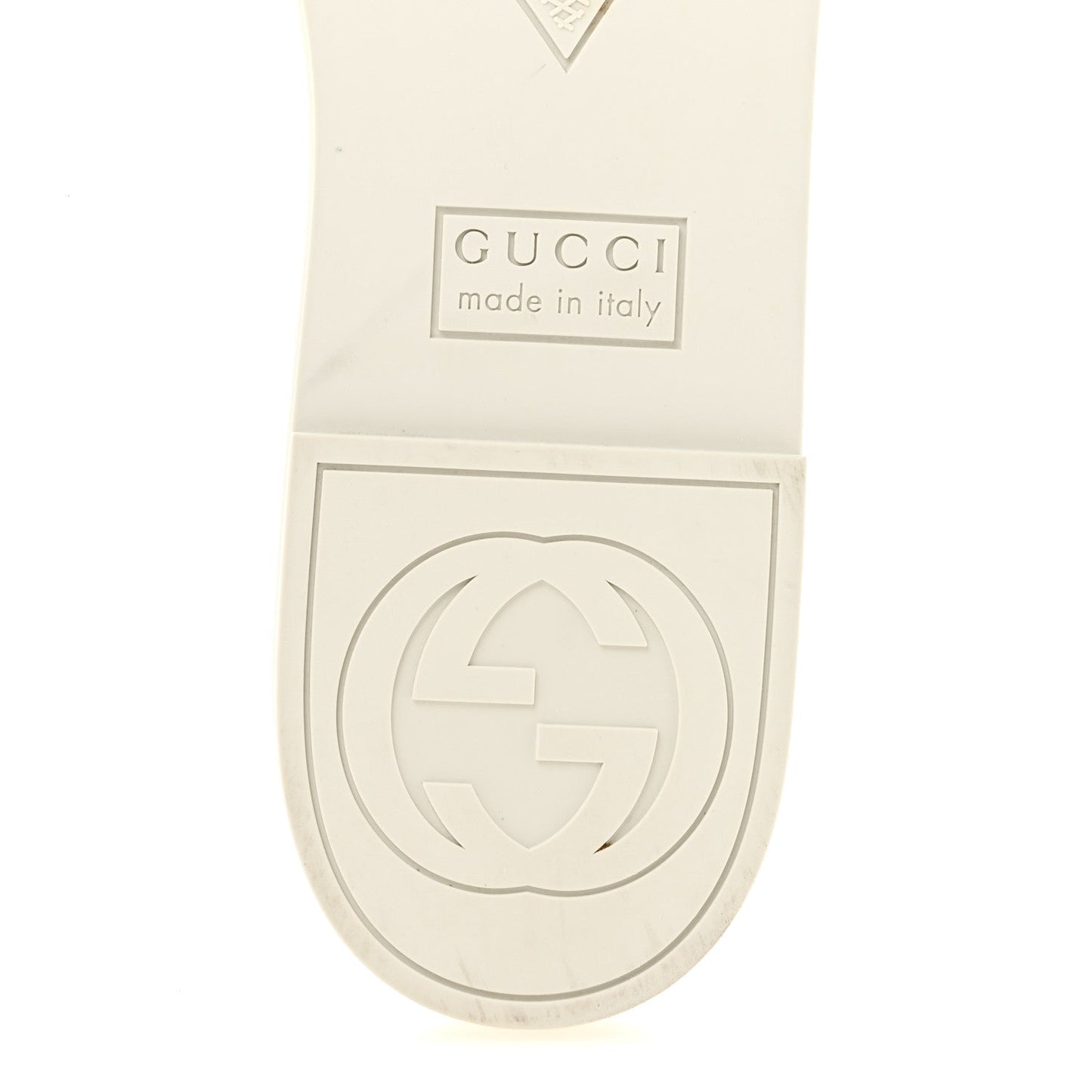 Rubber Interlocking G Womens Slide Sandals 39 Mystic White