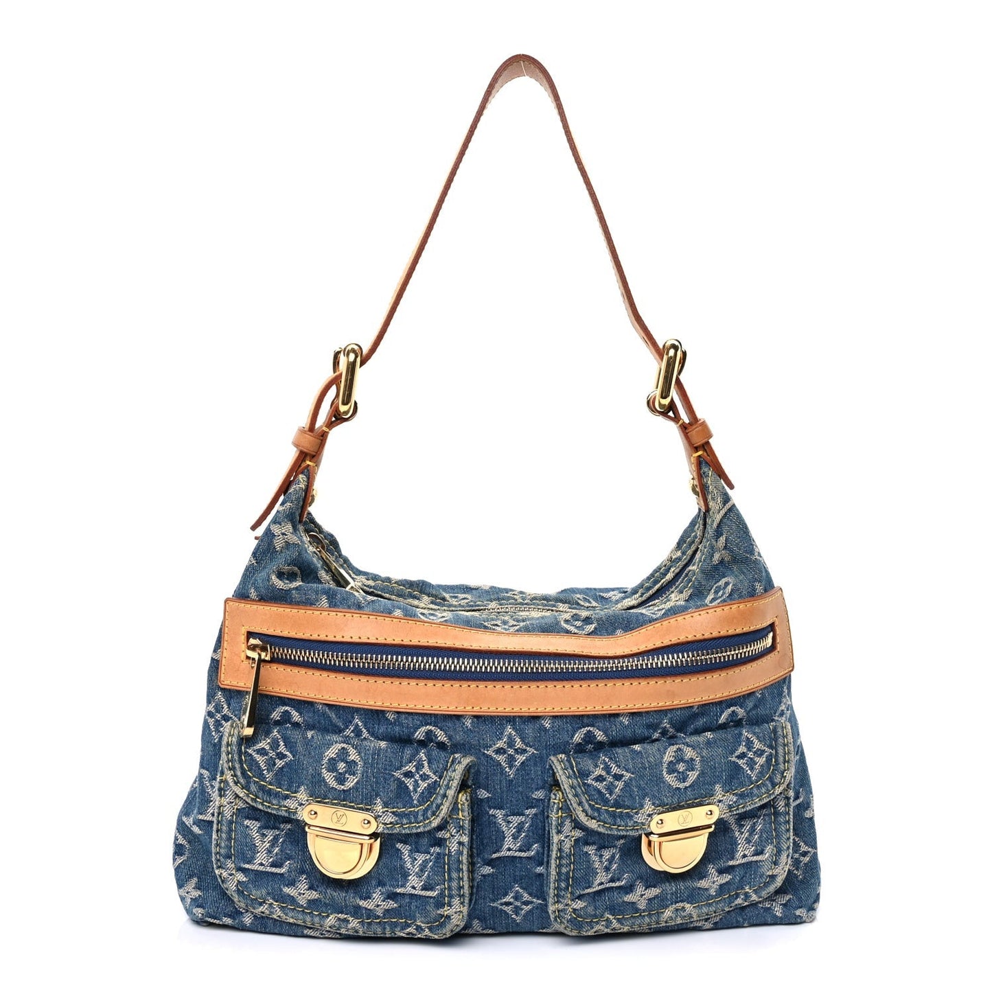 Monogram Denim Baggy PM Blue